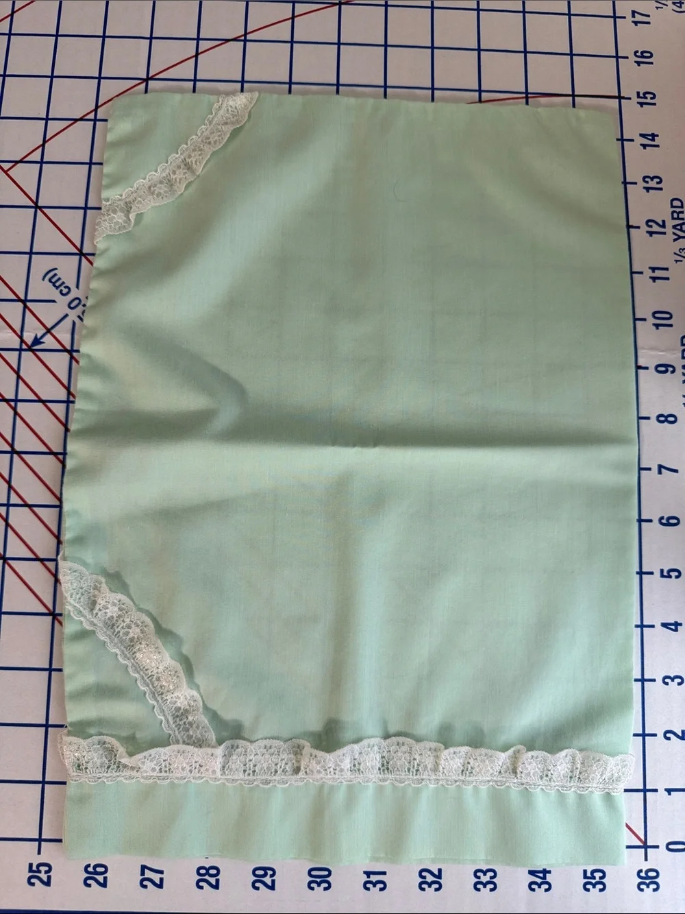 Vintage Child Toddler Pillowcases Lot of 3 Pastel Eyelet Lace Floral Nursery